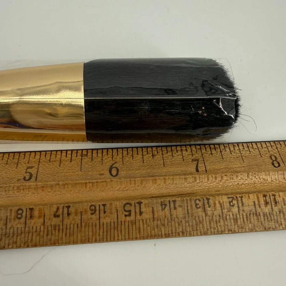 Joan Rivers BEAUTY‎ MAKEUP powder brush NEW In Package 7” Gold Handle